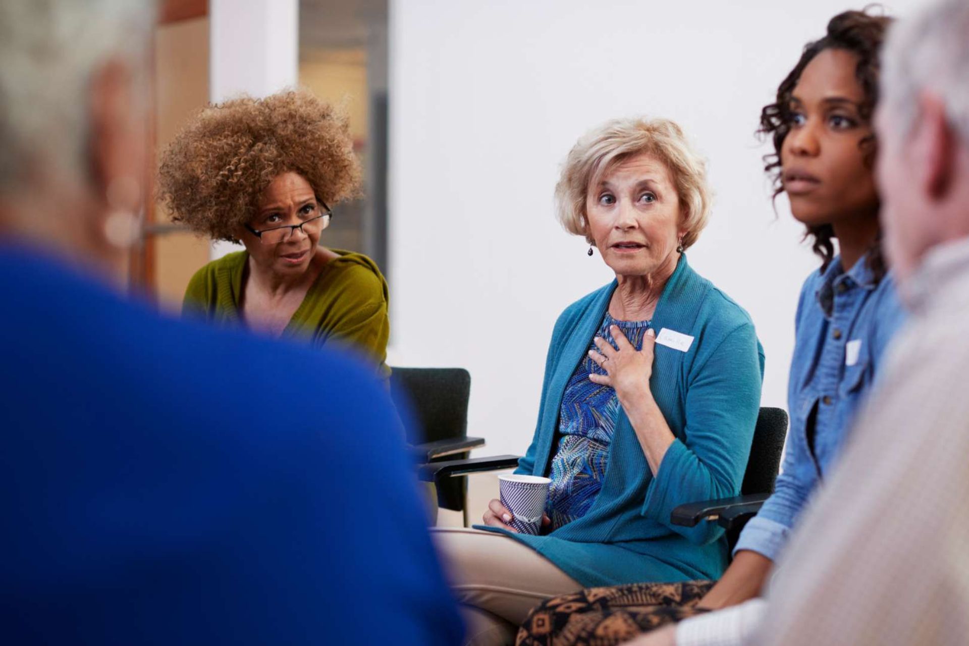 group of people attending a group service